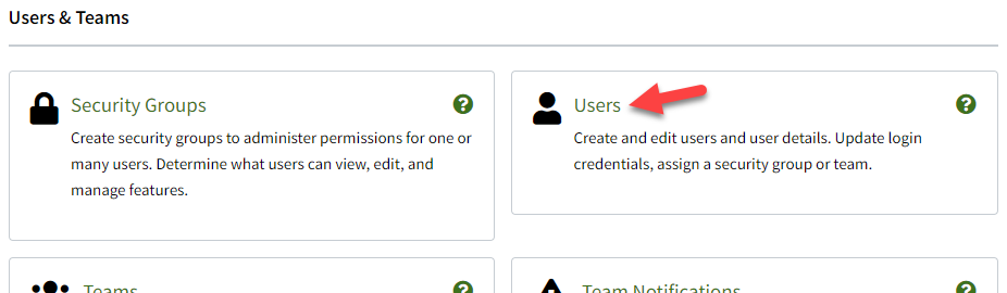 Screenshot showing how to access User settings