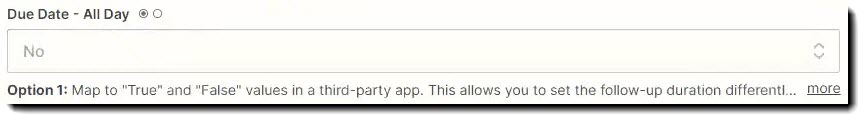 Screenshot showing the Due Date - All Day field