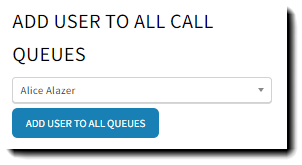 Screenshot showing how to add a user to a call queue