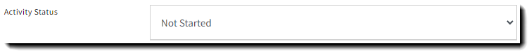 Screenshot showing the scheduler's Activity Status