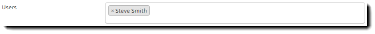 Screenshot showing the scheudler's assigned user