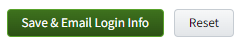 Screenshot showing the Save and Email Login Info button