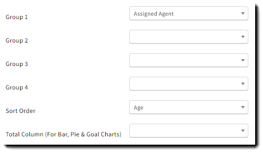 Screenshot showing the report sorting