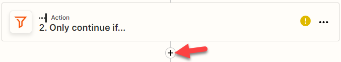Screenshot showing to add an action after the filter