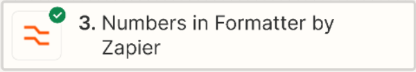 Screenshot showing the Zap's exclude country code formatter step