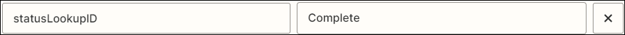 Screenshot showing the statusLookupID parameter