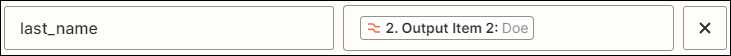 Screenshot showing how to add the last name parameter to the Zap action