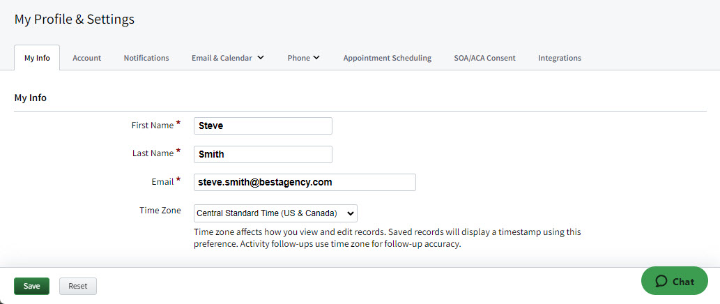 Screenshot showing the My Account tab navigation after the update