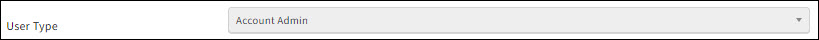 Screenshot showing the user's user type on the Account tab