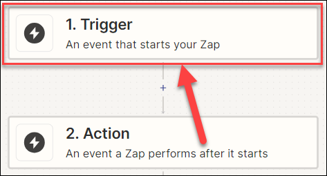 Screenshot showing the Zap Trigger