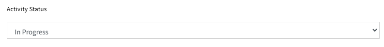 Screenshot showing the Activity Status field in the Appointment Scheduler setup modal