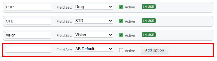 Screenshot showing how to add a new Coverage Type