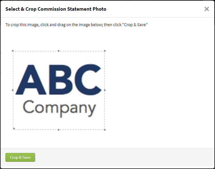 Screenshot showing how to crop a statement logo