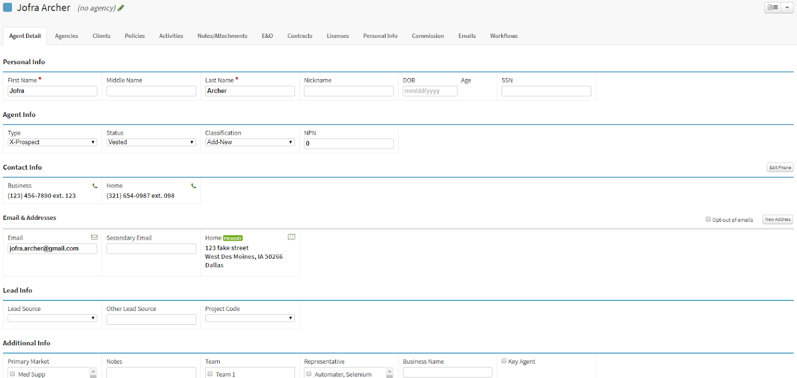 Screenshot showing the Agent Detail tab after the update