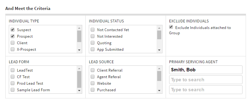 Screenshot highlighting a workflow's criteria