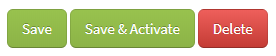 Screenshot showing the save and activate buttons