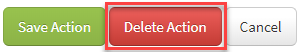 Screenshot highlighting the Delete Action button