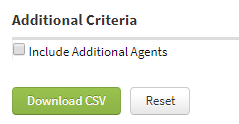Screenshot showing the report criteria to include additional agents