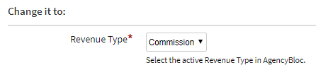 Screenshot showing how to select a corresponding revenue type on a map translation