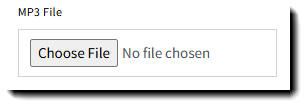 Screenshot showing the Choose File button