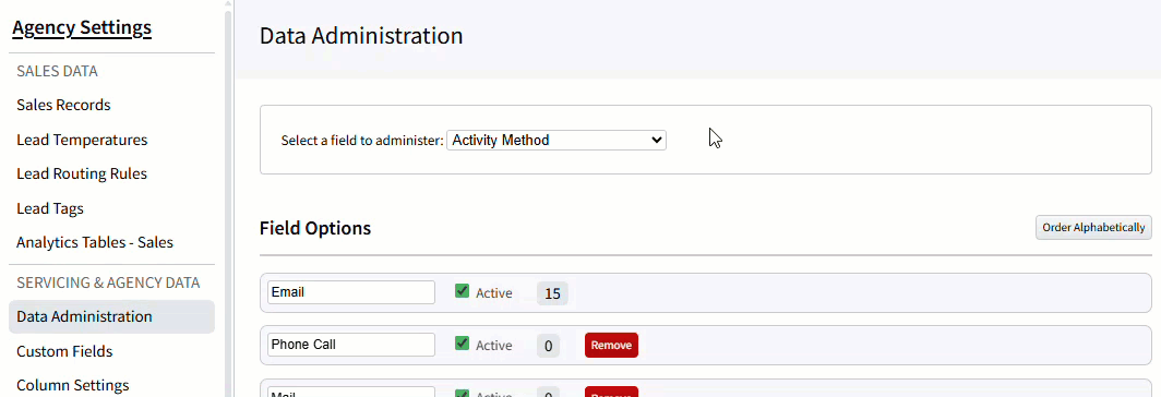 Animated image showing how to select a field to edit