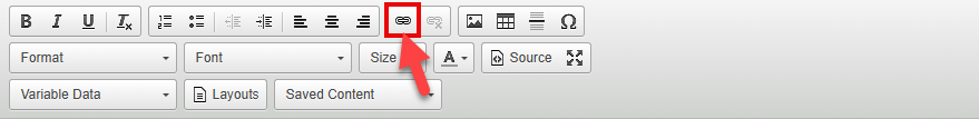 Screenshot showing how to insert a hyperlink