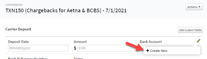 Screenshot showing how to add and store bank accounts for deposits