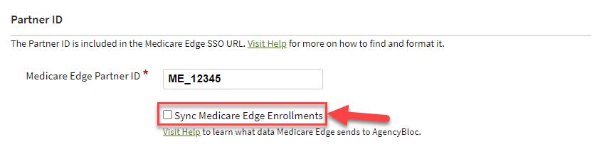 Screenshot showing where to turn on the enrollment sync