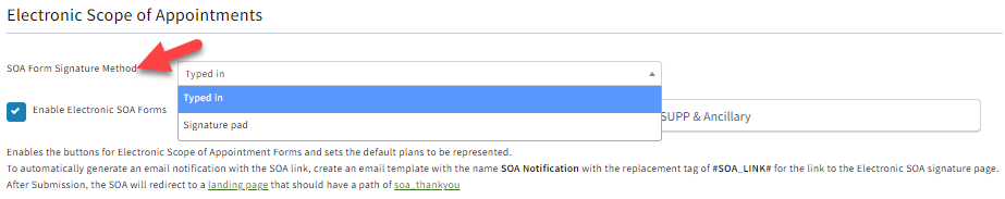 Screenshot showing the Scope of Appointment signature