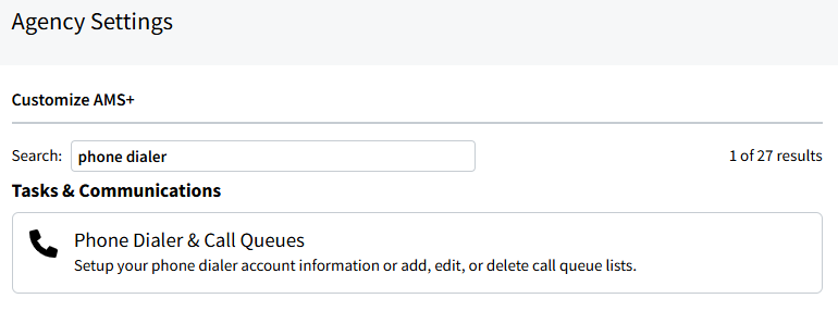 Screenshot showing how to navigate to the Phone Dialer settings