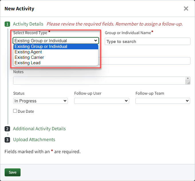 Screenshot showing the Activity modal in the Mailbox View