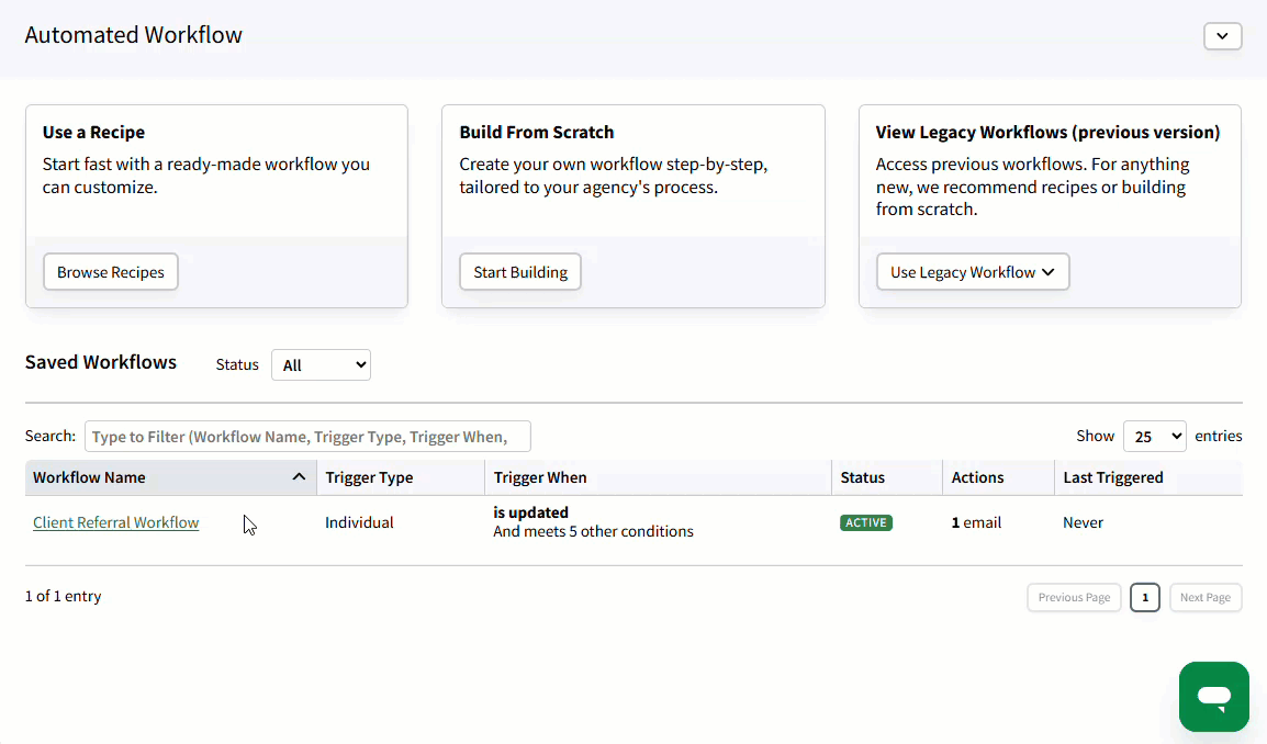 Animated image showing how to make a copy of an existing workflow